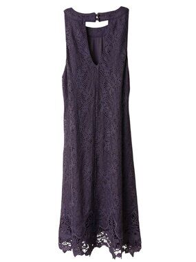 Altar'd State Purple Lace Sleeveless Midi Dress Sz S Lined Button NWT #I-12